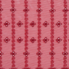Red Embroidered and Eyelet Mesh with Finished Edges - 7.75 - Detail | Mood Fabrics