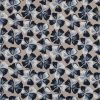 Beige and Navy Floral Cotton Sateen | Mood Fabrics
