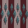 Oxblood and Jade Geometric Stretch Cotton Sateen - Detail | Mood Fabrics