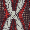 Red and Brown Geometric Stretch Cotton Sateen - Detail | Mood Fabrics