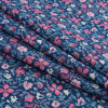 Pink and Navy Floral Cotton Voile - Folded | Mood Fabrics