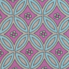 Pink and Blue Geometric Floral Cotton Voile - Detail | Mood Fabrics