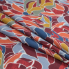 Blue and Orange Abstract Digitally Printed Cotton and Tencel Woven - Folded | Mood Fabrics
