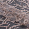 Beige and Pink Fancy Beaded Embroidered Mesh - Folded | Mood Fabrics