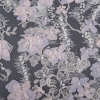 Lavender and Pink 3D Floral Embroidered and Beaded Mesh - Detail | Mood Fabrics