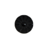 Italian Black Floral Nylon Button - 24L/15mm | Mood Fabrics