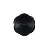 Italian Black Floral Beveled Shank Back Button - 32L/20mm - Detail | Mood Fabrics