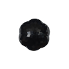 Italian Black Floral Beveled Shank Back Button - 32L/20mm | Mood Fabrics