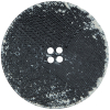 Italian Black and Natural Textured 4-Hole Button - 80L/50.8mm | Mood Fabrics