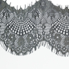 Italian Metallic Black and Gold Scalloped Lace Trim - 4 - Detail | Mood Fabrics