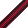 Italian Red and Black Elastic with Cord - 1.125 - Detail | Mood Fabrics