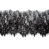 Italian Black and Brown Flocked Lace Trim - 8 | Mood Fabrics