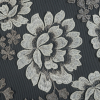 White and Metallic Silver Fancy Floral Embroidered Tulle - Detail | Mood Fabrics