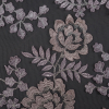 Metallic Pink Fancy Floral Embroidered Tulle - Detail | Mood Fabrics