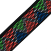 Italian Multicolor Elastic with Chevron Gems - 1.5 - Detail | Mood Fabrics