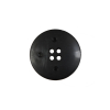 Italian Black Plastic 4-Hole Button - 32L/20mm - Detail | Mood Fabrics