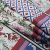 Mood Exclusive Italian Wedding Red and Blue Cotton Poplin - Folded | Mood Fabrics