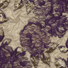 Regal Purple Luxury Floral Metallic Brocade - Detail | Mood Fabrics
