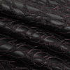 Black and Glistening Grape Luxury Abstract Metallic Brocade - Folded | Mood Fabrics