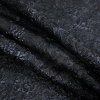 Black and Blue Luxury Abstract Metallic Brocade - Folded | Mood Fabrics