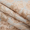 Peach and Gold Luxury Floral Metallic Brocade - Folded | Mood Fabrics