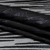 Black and Metallic Navy Luxury Tiger Striped Burnout Brocade - Folded | Mood Fabrics