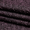 Purple Velvet and Black Bean Luxury Floral Metallic Brocade - Folded | Mood Fabrics
