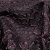 Purple Velvet and Black Bean Luxury Floral Metallic Brocade - Detail | Mood Fabrics