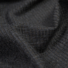Onyx Checkered Polyester Chenille - Detail | Mood Fabrics