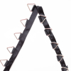 Italian Caviar Grosgrain Ribbon with Silver Metal Triangle Rings - 1.5 | Mood Fabrics