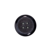 Italian Dark Charcoal 4-Hole Velvet-Faced Plastic Button - 28L/18mm | Mood Fabrics