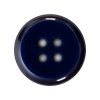 Italian Navy 4-Hole Velvet-Faced Plastic Button - 44L/28mm | Mood Fabrics