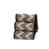Italian Beige and Black Zig Zag Jacquard Ribbon - 1.5 - Detail | Mood Fabrics