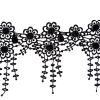 Fancy Black Floral Venise Lace Trim - 3.5 - Detail | Mood Fabrics