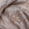 Luminous Taupe Abstract Luxury Double-Layer Organza Brocade - Detail | Mood Fabrics
