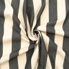 Black Awning Striped Polyester Woven | Mood Fabrics