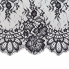 Black Floral Scalloped Eyelash Lace Trim - 14.125 - Detail | Mood Fabrics