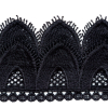 Italian Black Scalloped Venise Lace Trim - 2.75 - Detail | Mood Fabrics
