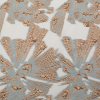 Metallic Gold and Blue Large-Scale Burnout Floral Luxury Brocade | Mood Fabrics