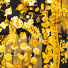 Italian Black and Gold Patchwork Digitally Printed Silk Charmeuse | Mood Fabrics