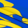 Italian Blue and Yellow Large Chains Digitally Printed Silk Charmeuse - Folded | Mood Fabrics