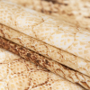 Italian Frozen Dew and Brown Python Printed Silk Charmeuse - Folded | Mood Fabrics