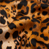 Italian Golden Brown Jaguar Digitally Printed Silk Charmeuse - Detail | Mood Fabrics