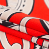 Italian Red and Black Large-Scale Digitally Printed Silk Charmeuse Panel - Folded | Mood Fabrics