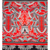 Italian Red and Black Large-Scale Digitally Printed Silk Charmeuse Panel - Full | Mood Fabrics