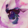 Italian Barely Pink and Red Violet Watercolor Floral Silk Organza - Detail | Mood Fabrics