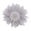 Italian Gray 3D Flower Applique - 4 - Detail | Mood Fabrics