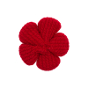 Italian Red and Tradewinds Flower Applique - 2 - Detail | Mood Fabrics