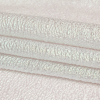 Metallic Bright White and Green Iridescent Bubbly Organza Brocade - Folded | Mood Fabrics