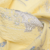 Pineapple Slice, Dusty Blue and Metallic Moon Mist Floral Luxury Brocade - Detail | Mood Fabrics
